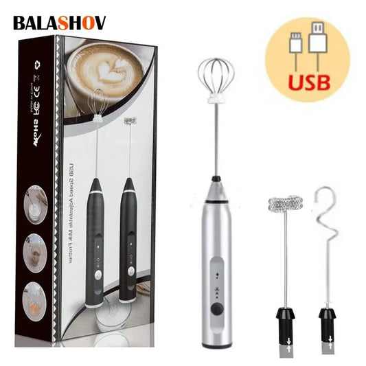 CaféWhip: Wireless Electric Handheld Milk Frother with USB Charging